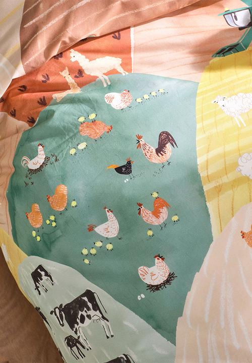 Linen House - Sunset Harvest Rust Duvet Cover Set - multi