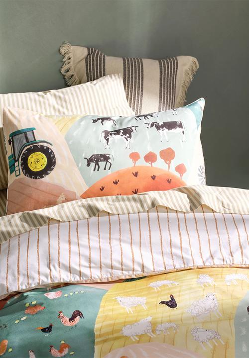Linen House - Sunset Harvest Rust Duvet Cover Set - multi