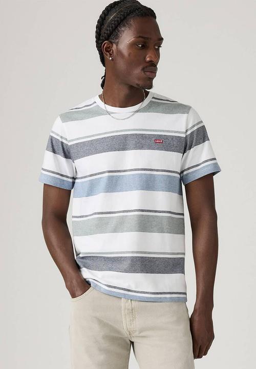 Levi’s® - Ss Original Hm Tee - Julian Stripe Bright White Jersey