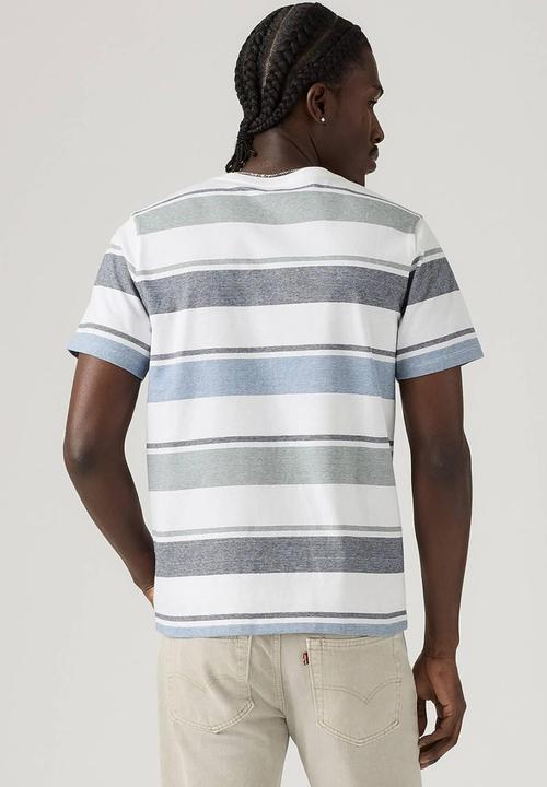 Levi’s® - Ss Original Hm Tee - Julian Stripe Bright White Jersey