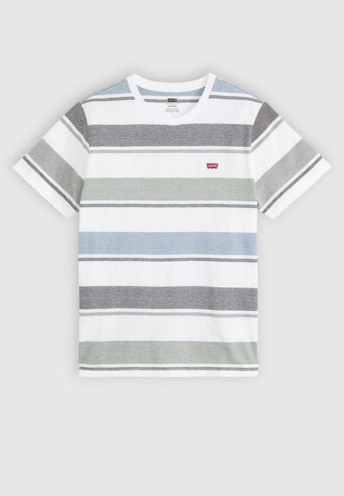 Levi’s® - Ss Original Hm Tee - Julian Stripe Bright White Jersey