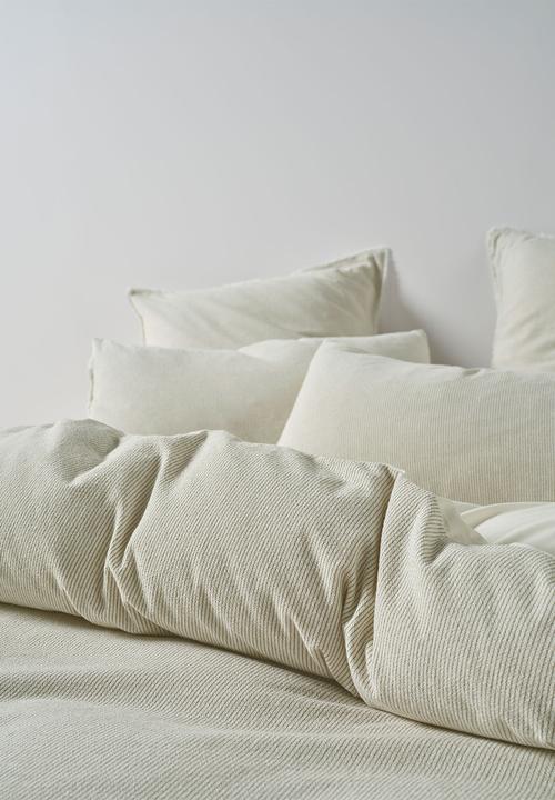 Linen House - Macey Artichoke Duvet Cover Set - natural