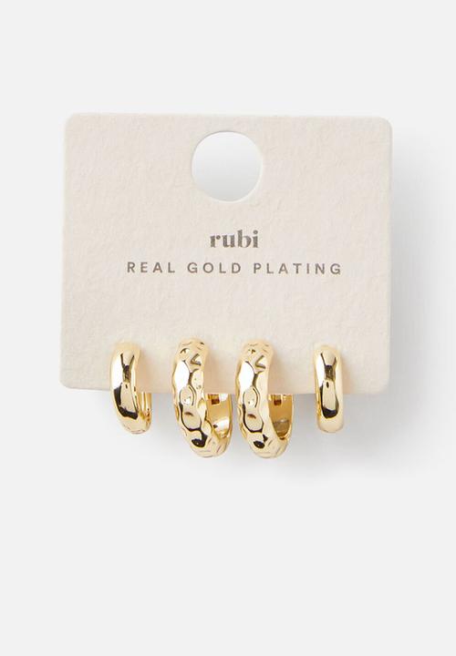 Rubi - 2 Pack Mid Earring-Gold