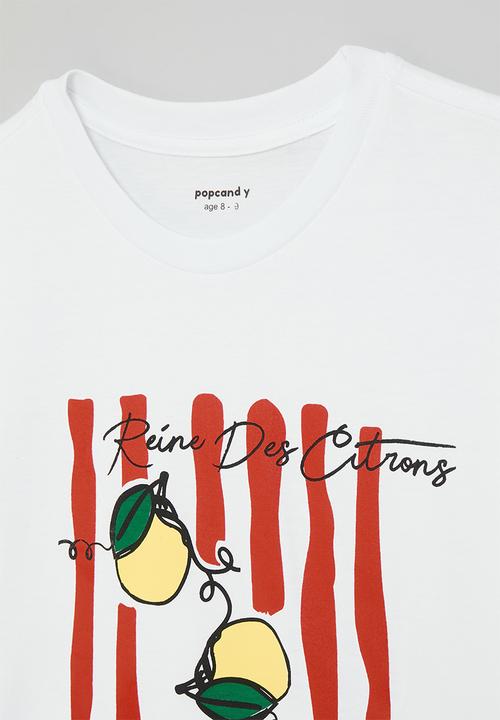 Pop Candy - Oversized graphic tee - white/print