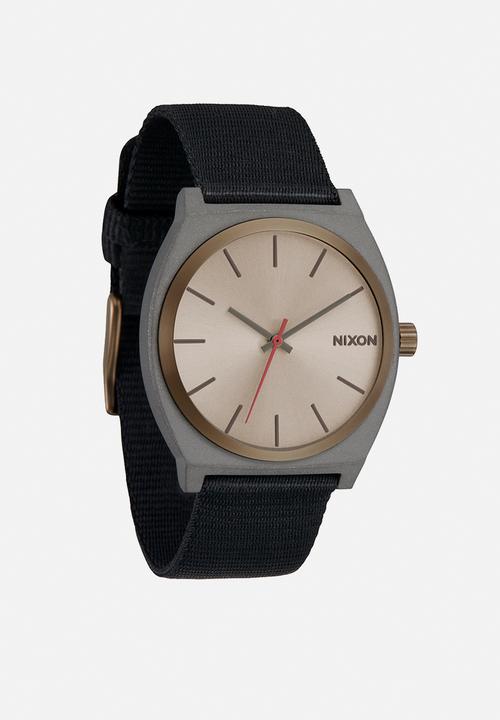 Nixon - Time Teller Nylon Watch - Dark Gray /Black