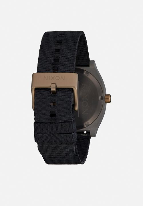 Nixon - Time Teller Nylon Watch - Dark Gray /Black