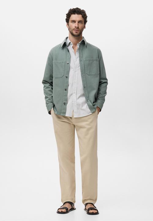 MANGO - Camisa Playr - Khaki