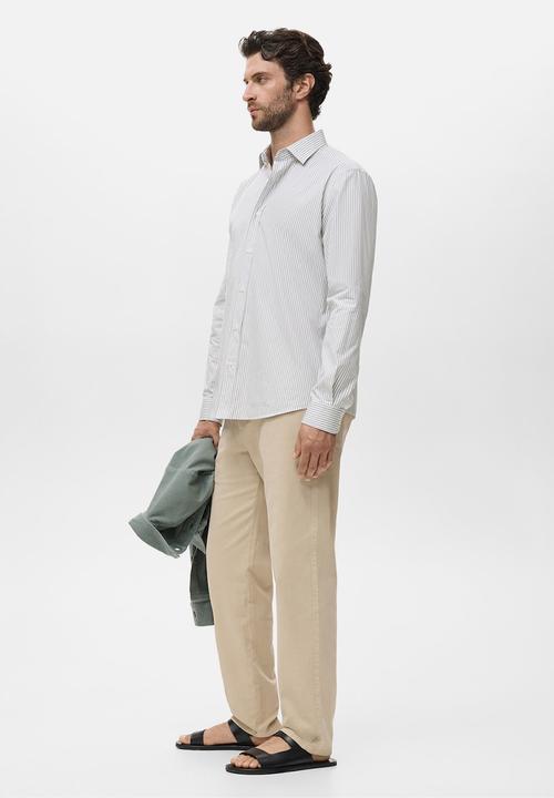 MANGO - Camisa Playr - Khaki