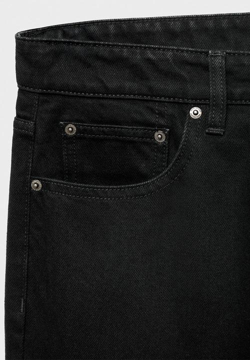 MANGO - Jeans Bob - Black Denim
