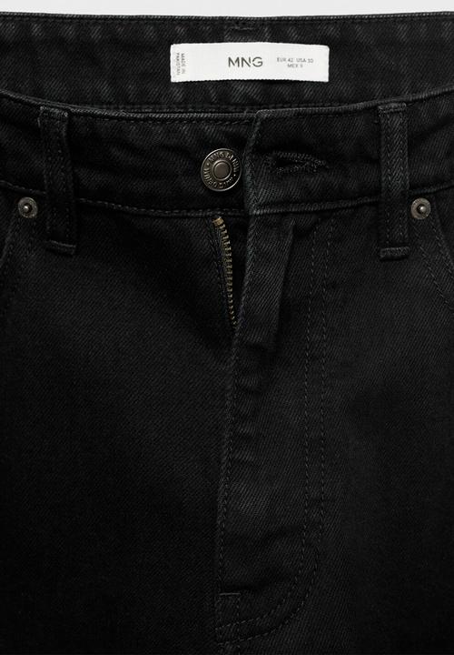 MANGO - Jeans Bob - Black Denim