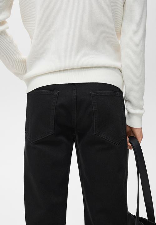 MANGO - Jeans Bob - Black Denim