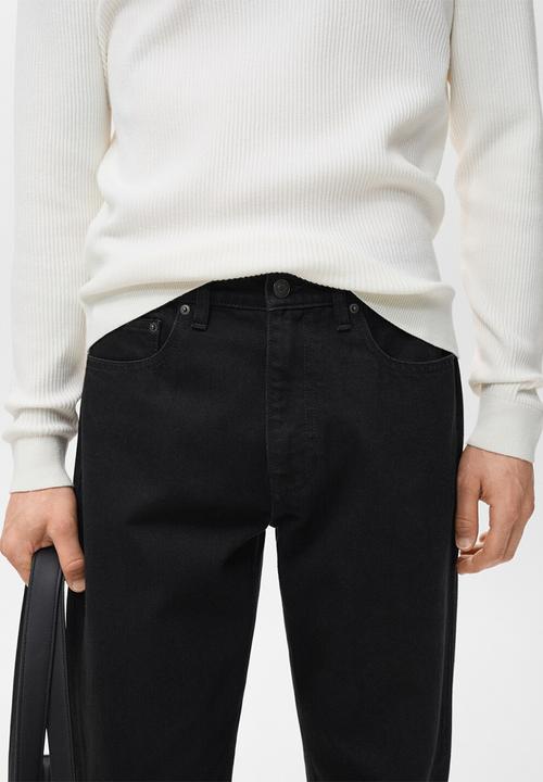 MANGO - Jeans Bob - Black Denim