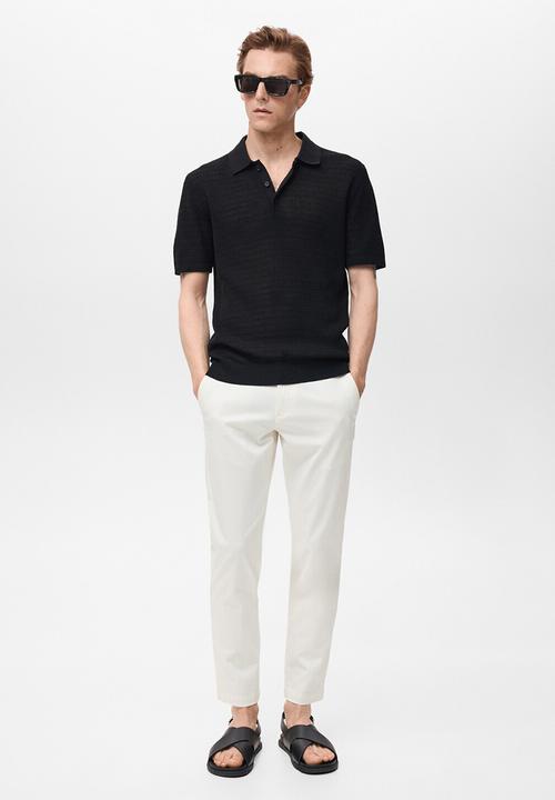 MANGO - Pantalon Prato - Offwhite
