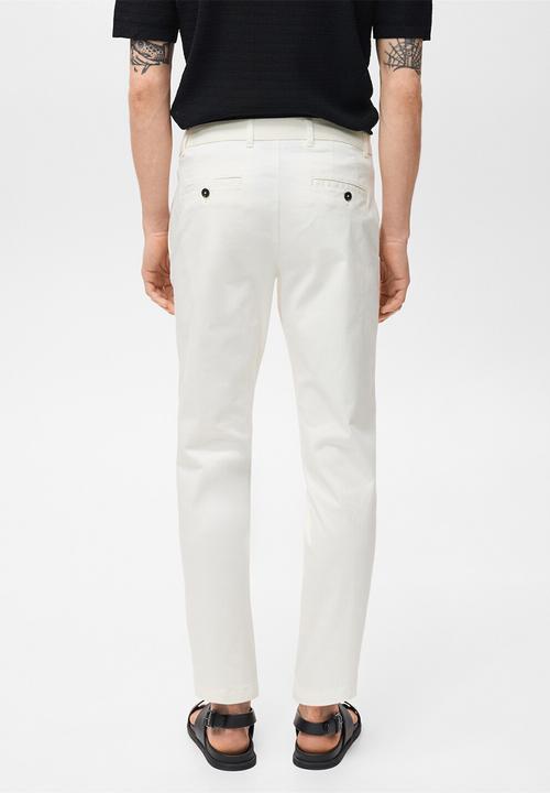 MANGO - Pantalon Prato - Offwhite
