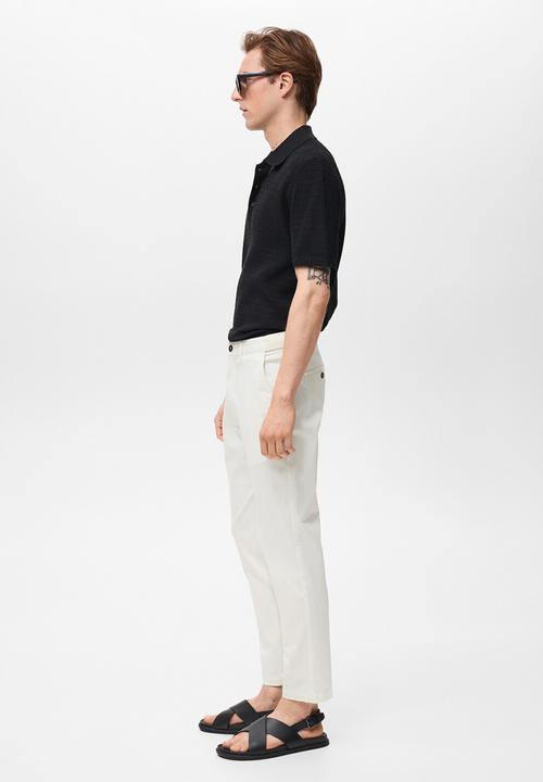 MANGO - Pantalon Prato - Offwhite