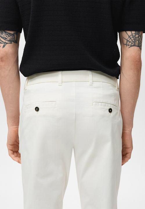 MANGO - Pantalon Prato - Offwhite