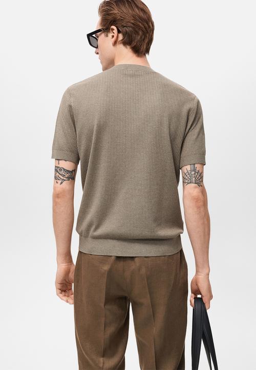 MANGO - Camiseta Tricot Flew - Dark Green