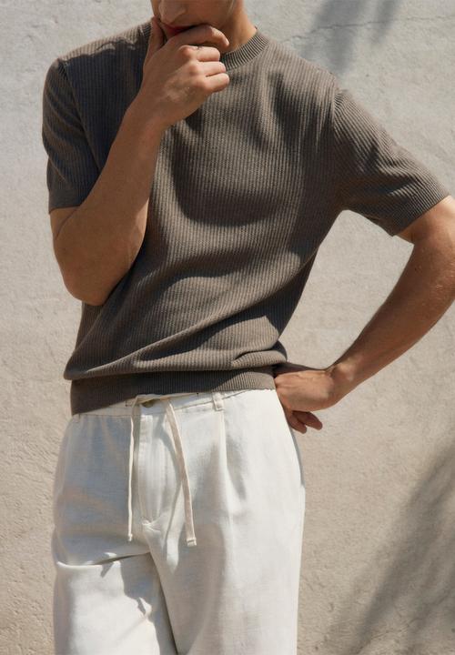 MANGO - Camiseta Tricot Flew - Dark Green