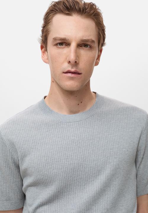 MANGO - Camiseta Tricot Flew - Sky-Blue