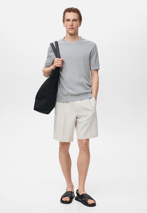 MANGO - Camiseta Tricot Flew - Sky-Blue
