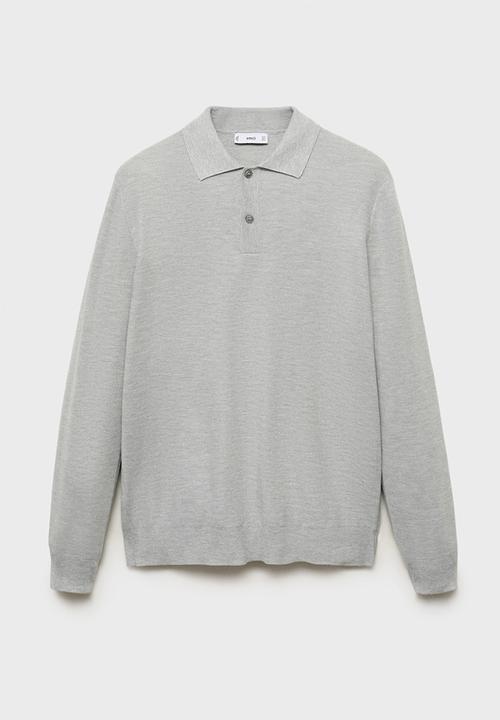 MANGO - Polo Tens - Medium Gray