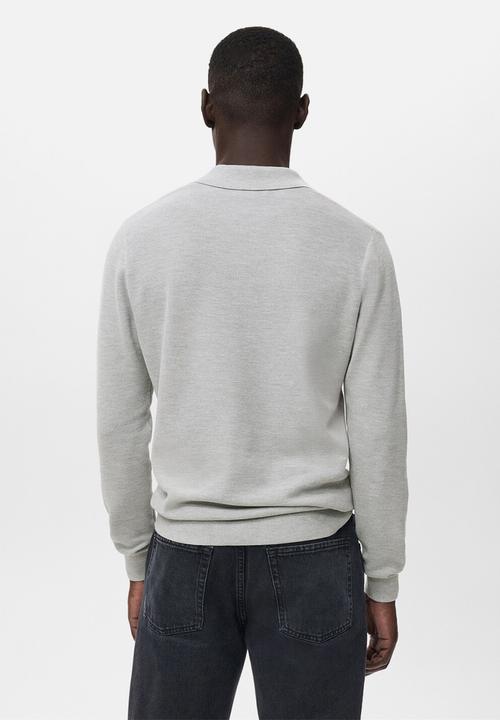 MANGO - Polo Tens - Medium Gray