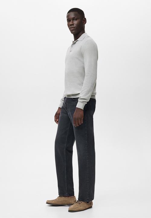 MANGO - Polo Tens - Medium Gray
