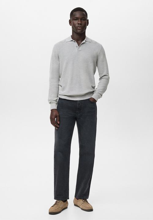 MANGO - Polo Tens - Medium Gray