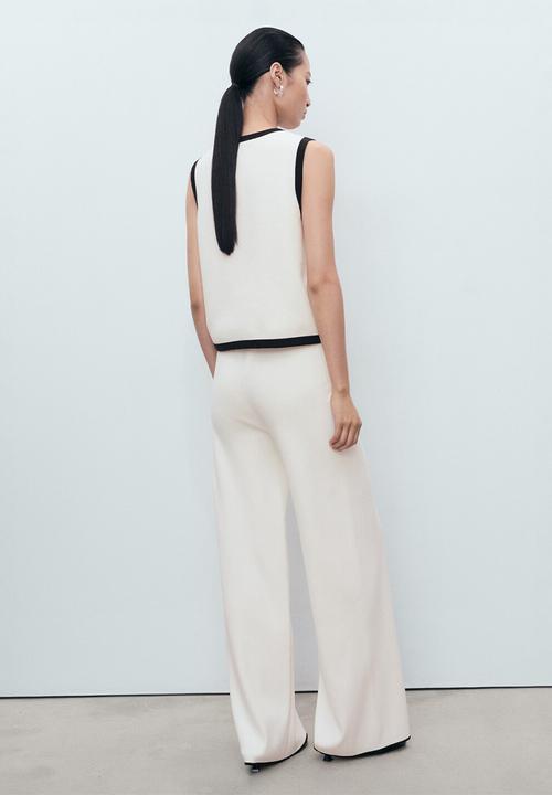 MANGO - Trousers Pipon - Light Beige
