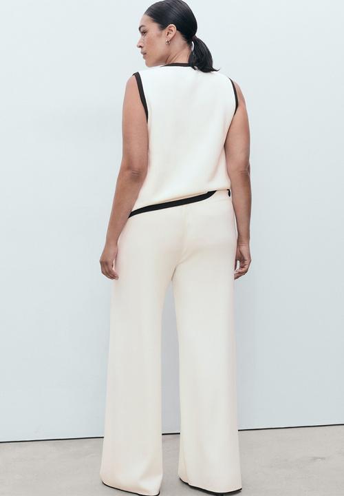 MANGO - Trousers Pipon - Light Beige