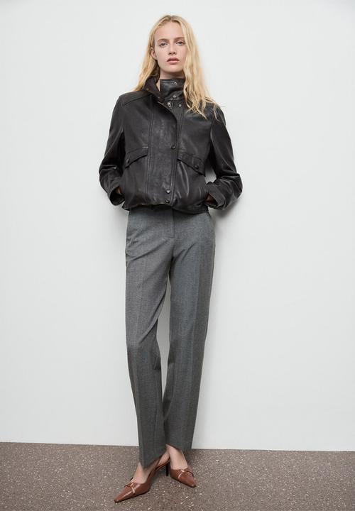 MANGO - Trousers Carlosw - Gray