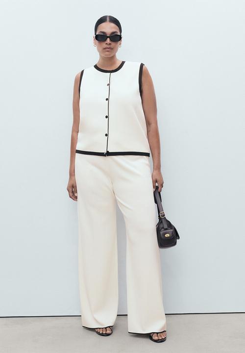 MANGO - Trousers Pipon - Light Beige