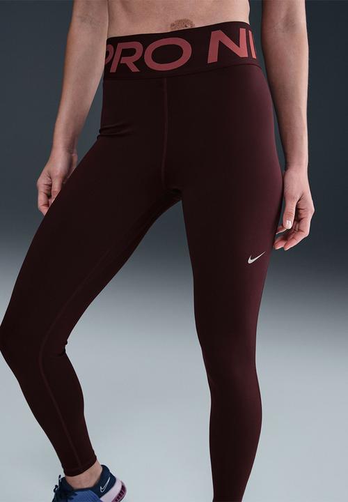 Nike - High-Waisted Full-Length Leggings - Burgandy