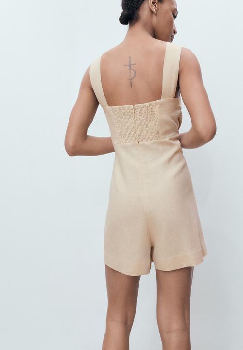 MANGO - Jumpsuit Super - Light/Pastel Brown