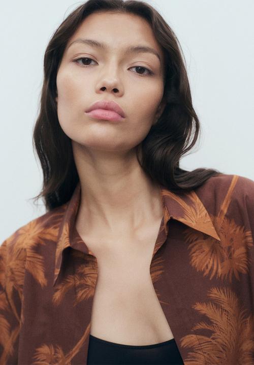MANGO - Shirt Lana - Brown