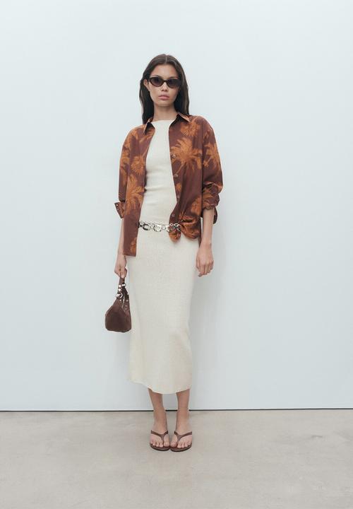 MANGO - Shirt Lana - Brown