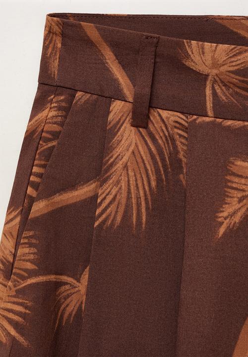 MANGO - Bermudas Lana - Brown