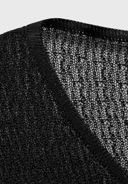 MANGO - Cardigan Bow - Black