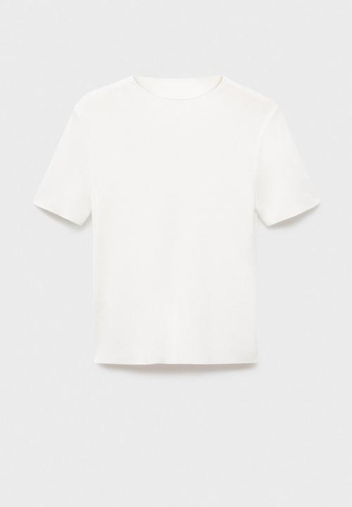 MANGO - Sweater Camel - White