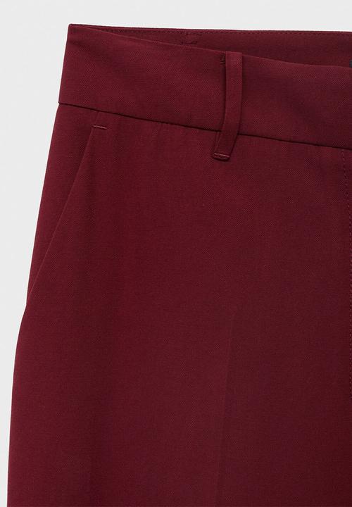 MANGO - Trousers Carlos - Dark Red