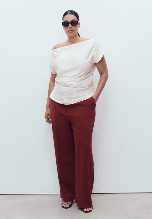 MANGO - Trousers Carlos - Dark Red