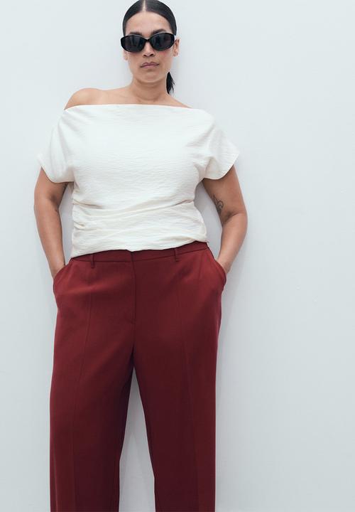 MANGO - Trousers Carlos - Dark Red