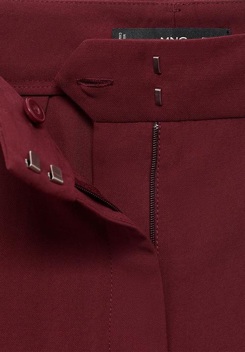 MANGO - Trousers Carlos - Dark Red
