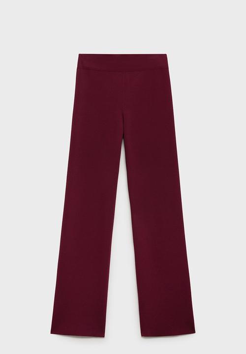 MANGO - Trousers Yolando - Dark Red