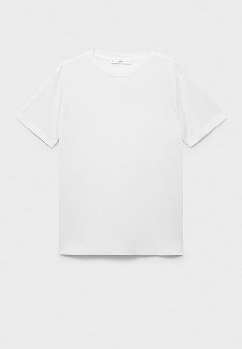 MANGO - T-Shirt Chals - White