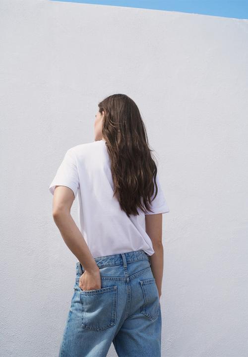 MANGO - T-Shirt Chals - White