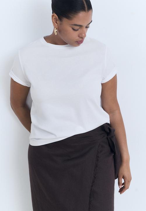 MANGO - T-Shirt Chals - White