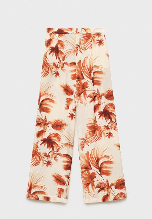 MANGO - Trousers Palm - Natural