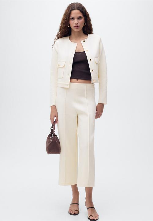 MANGO - Trousers Grey - Light Beige