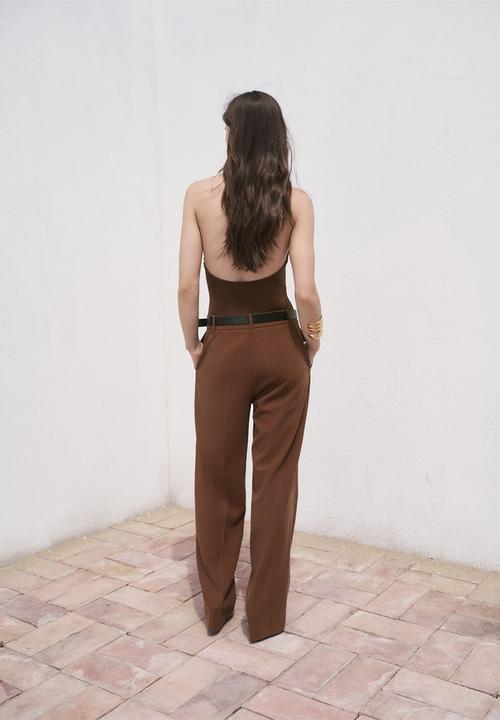 MANGO - Trousers Carlos - Brown